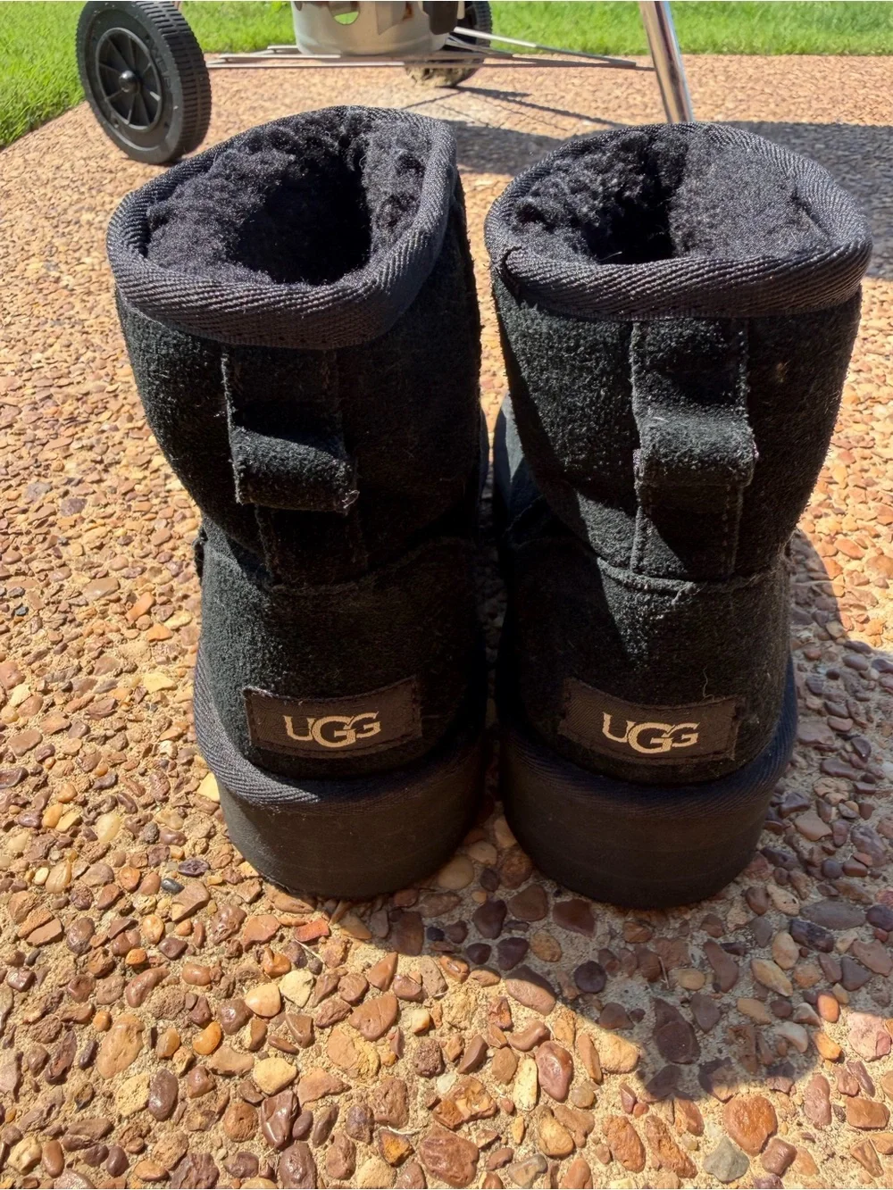 UGG Classic Mini Platform Boot Black Ankle Bootie Girl’s Size 3